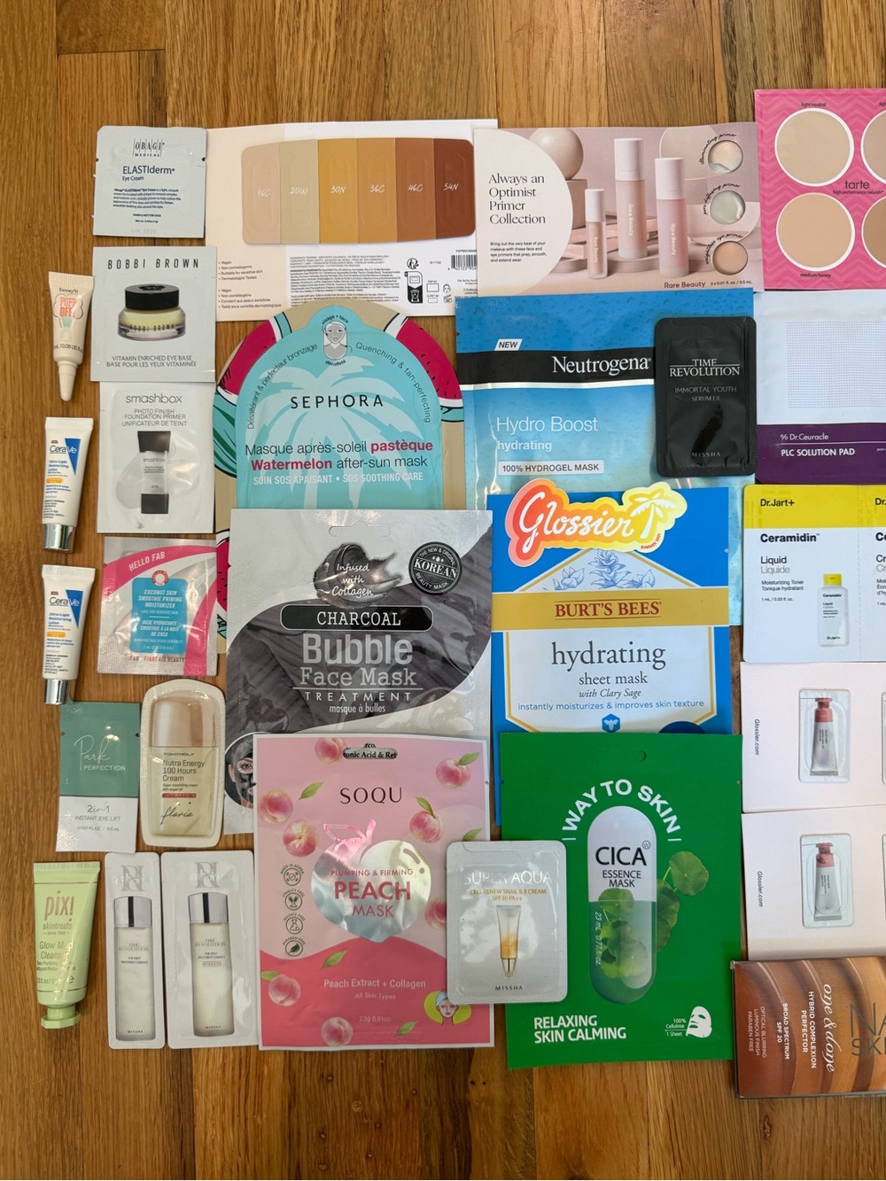 52pc NEW Beauty Sample Lot - tarte, Glossier, Dr. Jart+, Urban Decay, Fresh - Picture 2 of 6